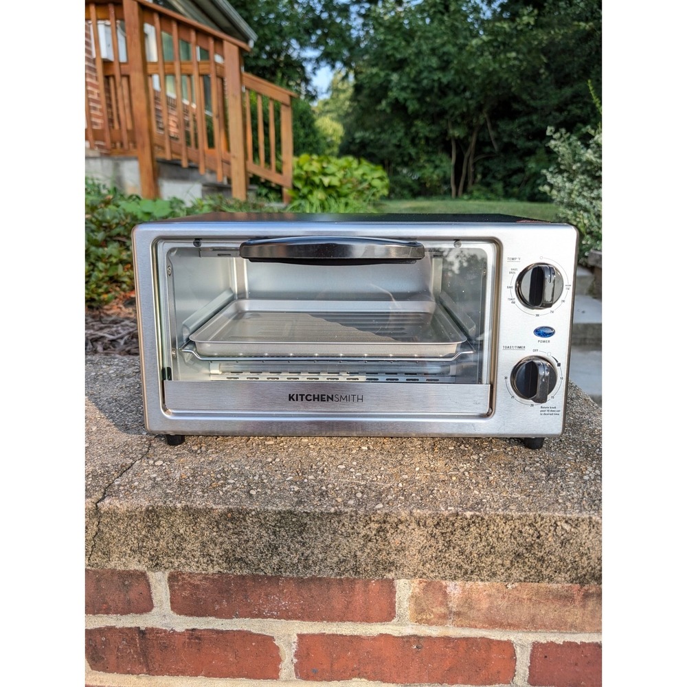 KitchenSmith by Bella 4 Slice Toaster Oven Stainless Steel 1000W TM112-A 12074